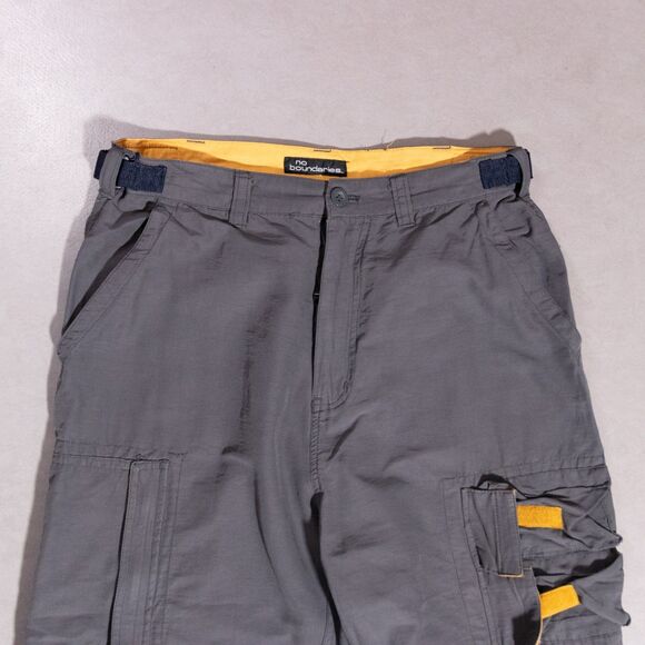 Y2K No Boundaries Paratrooper Convertible Cargo Pants Mens 32x30 Baggy Skate - Picture 2 of 7
